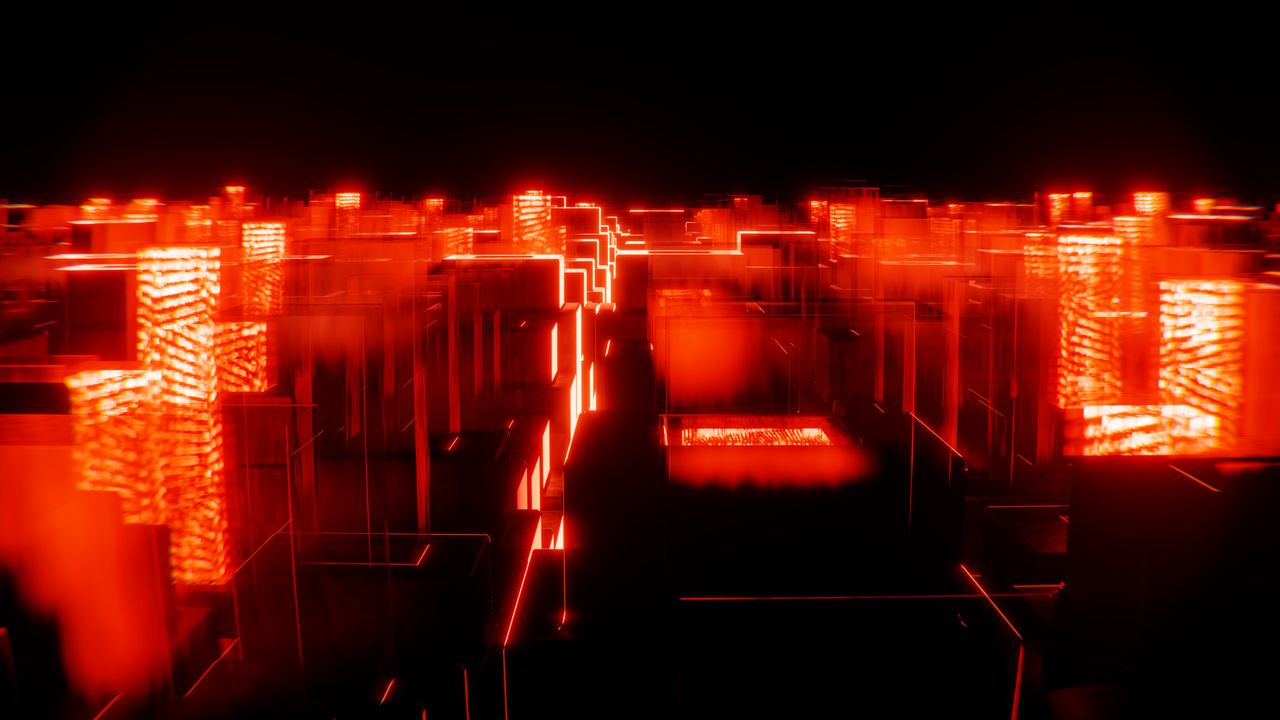 The Art of Drawing Readers In: Your attractive post title goes here Vivid neon lights create an abstract cityscape, capturing a futuristic urban vibe.